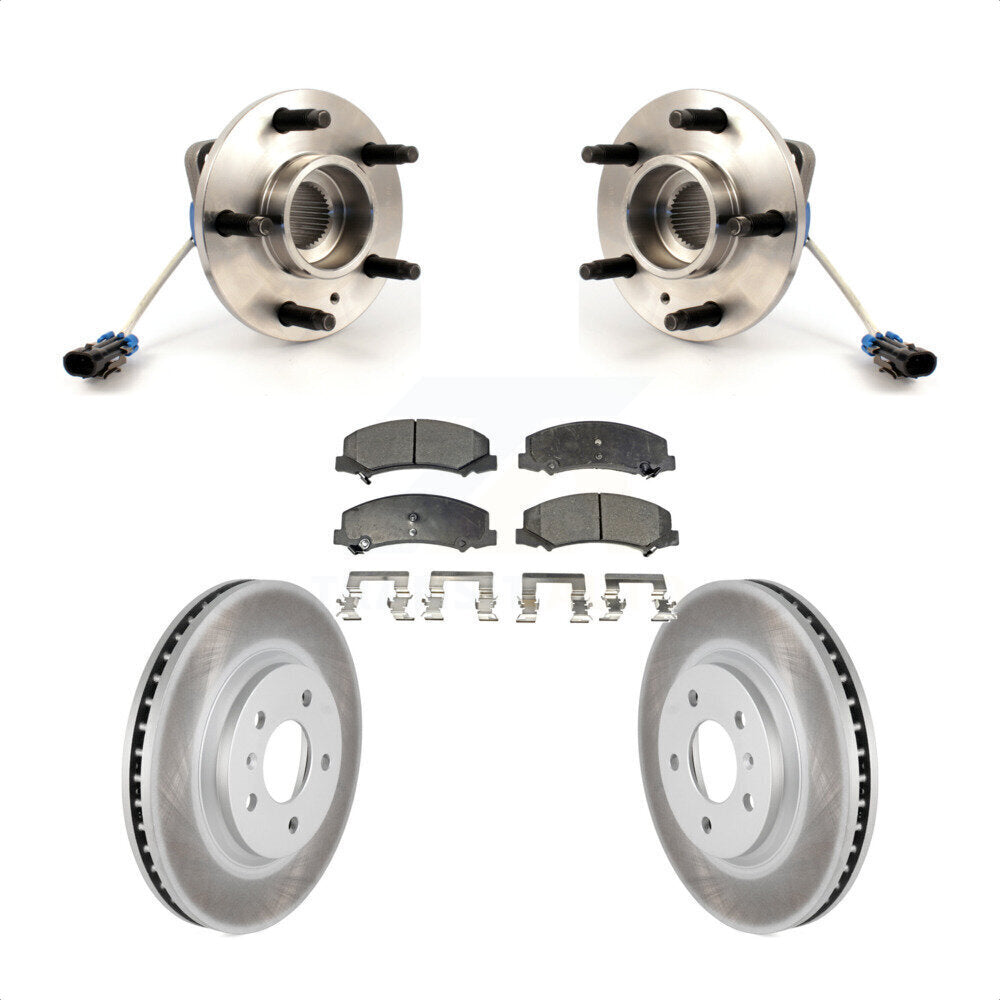 Kit de plaquettes de Rotor de frein enduites de roulement de moyeu avant, pour Chevrolet Impala Buick Lucern