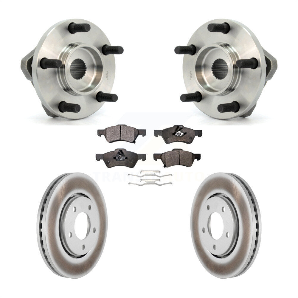 Kit de plaquettes de Rotor de frein enduites de roulement de moyeu avant, pour Dodge caravane Chrysler Voyage
