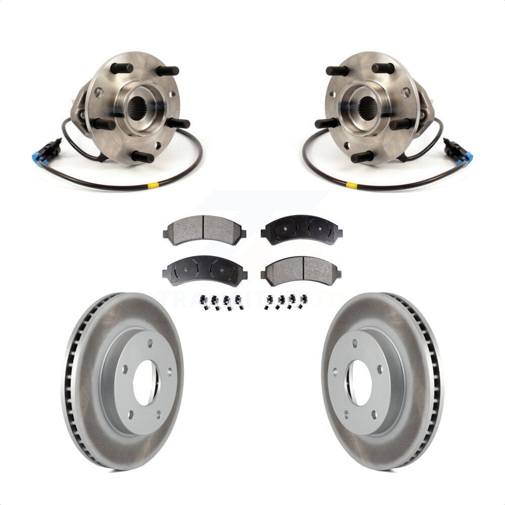 Kit de plaquettes de Rotor de frein enduites de roulement de moyeu avant, pour Chevrolet GMC Blazer S10 Jimm