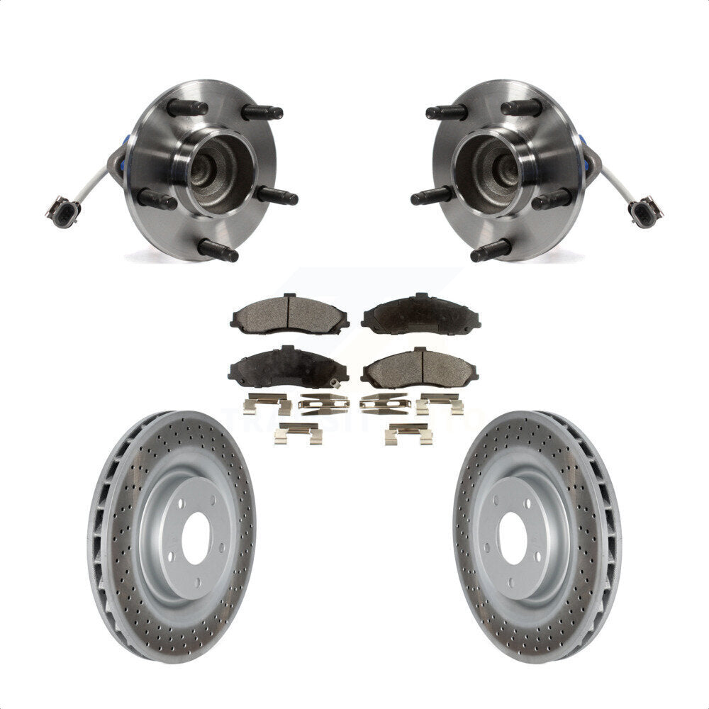 Kit de plaquettes de Rotor de frein enduit de roulement de moyeu avant, pour Chevrolet Corvette Cadillac XL