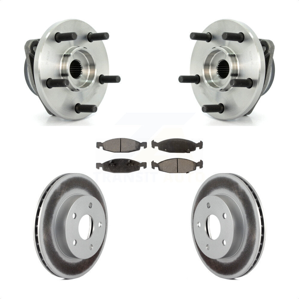 Kit de rotor et de plaquettes de frein revêtus d'assemblage de roulement de moyeu avant pour Jeep Grand Cheroke