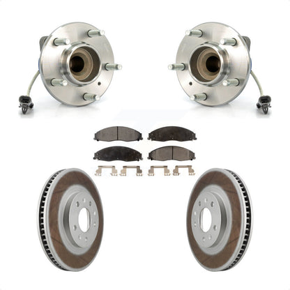 Ensemble de roulement de moyeu avant, Rotor de frein à disque revêtu et Kit de plaquettes pour Cadillac CT