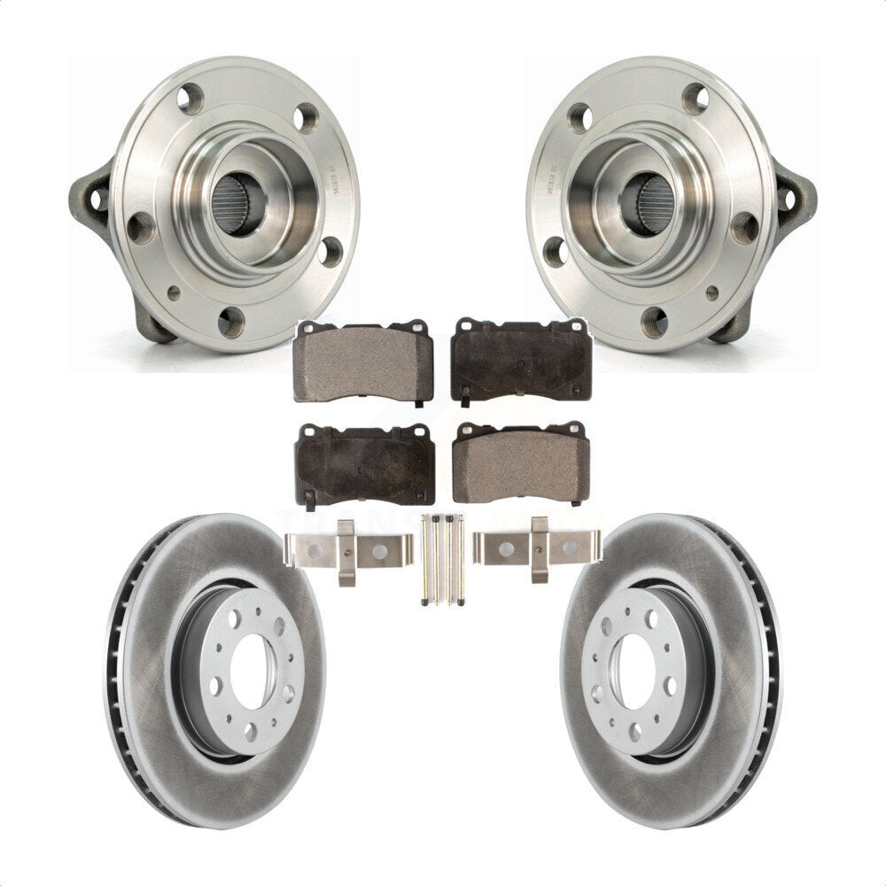 Kit de plaquettes de rotor de frein enduites d'assemblage de roulement de moyeu avant pour Volvo V70 2005-2007