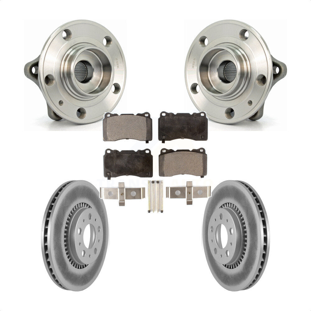 Kit de plaquettes de rotor de frein enduites d'assemblage de roulement de moyeu avant pour Volvo V70 2005-2007
