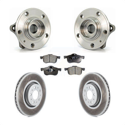 Kit de rotors et plaquettes de frein à disque enduits d'assemblage de roulement de moyeu avant pour Volvo S60