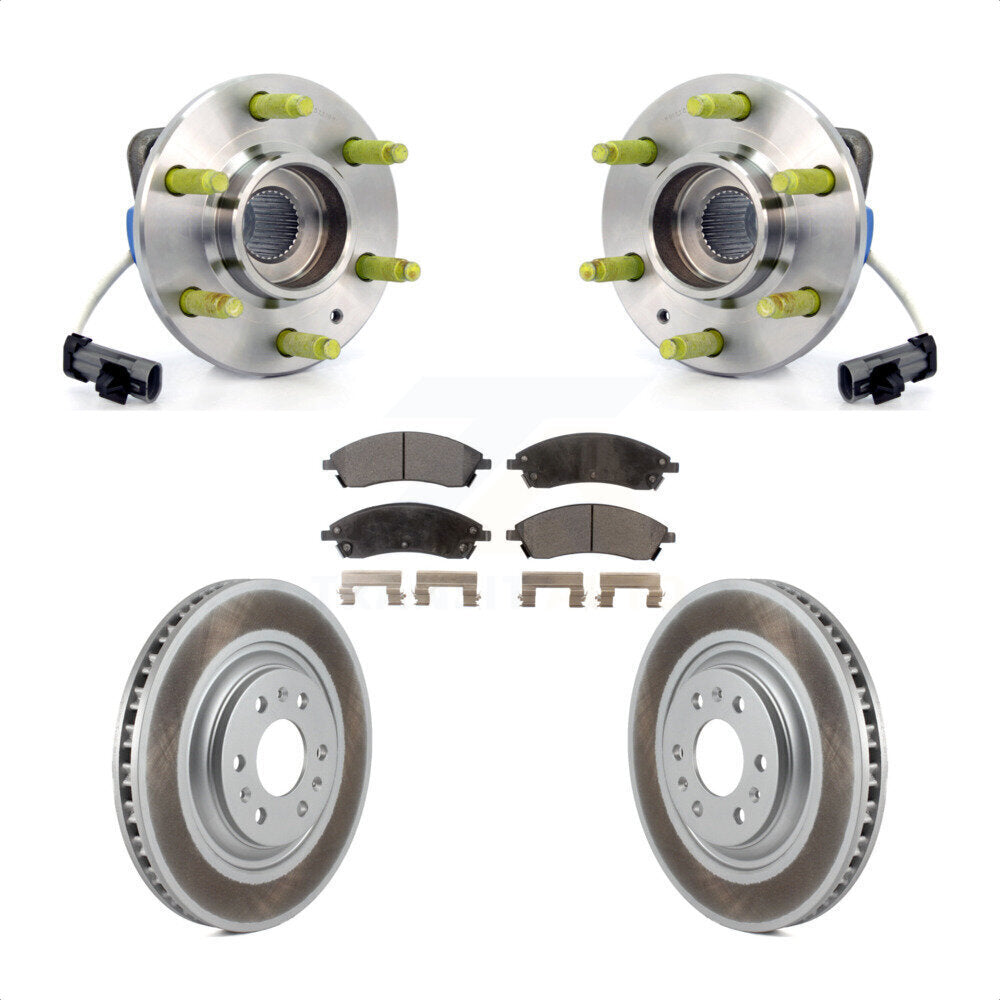 Kit de plaquettes de Rotor de frein à disque revêtu de roulement de moyeu avant, pour Cadillac SRX AW 2004 – 2009