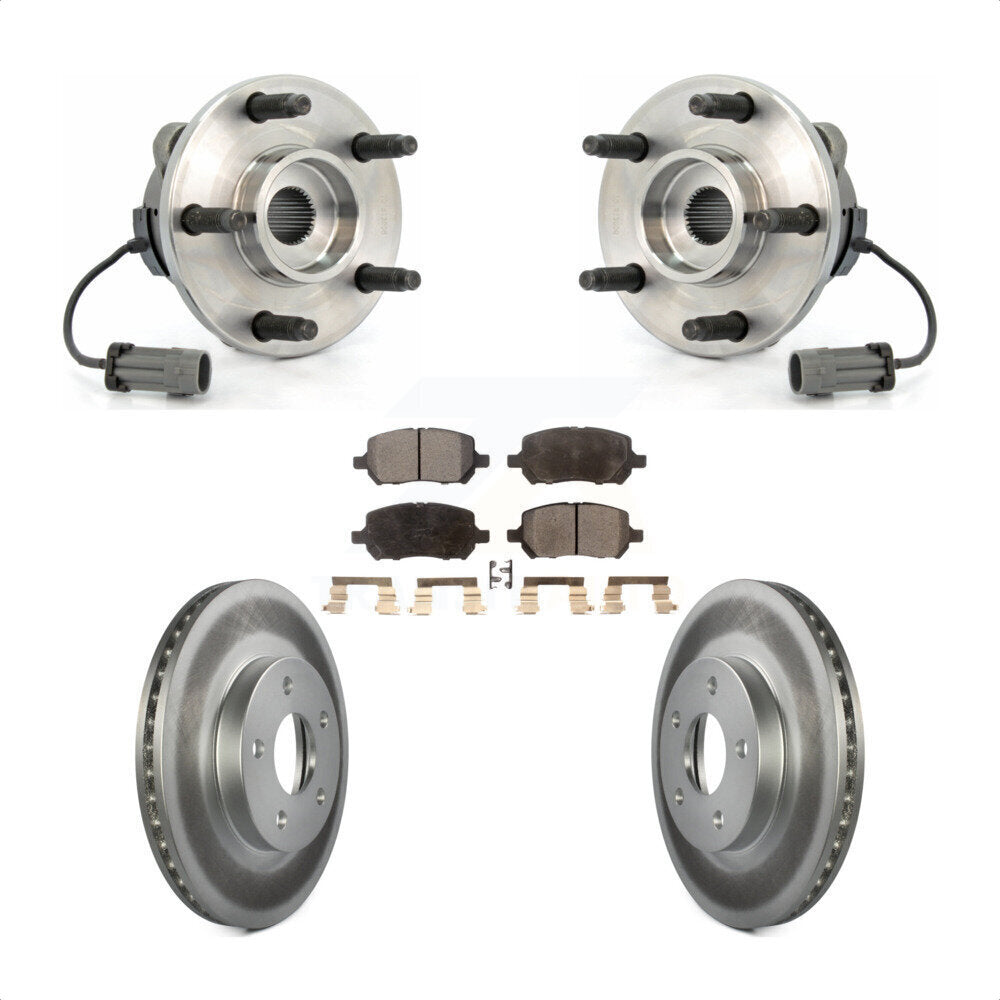 Kit de Rotor et de plaquettes de frein enduits de roulement de moyeu avant, pour Chevrolet Cobalt Pontiac G