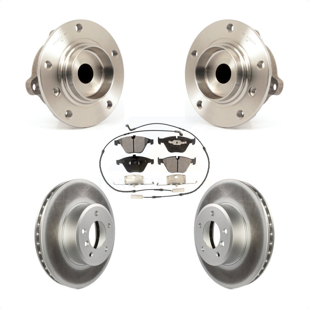 Ensemble de roulement de moyeu avant, Rotor de frein enduit et Kit de plaquettes pour BMW 530i 525i 528