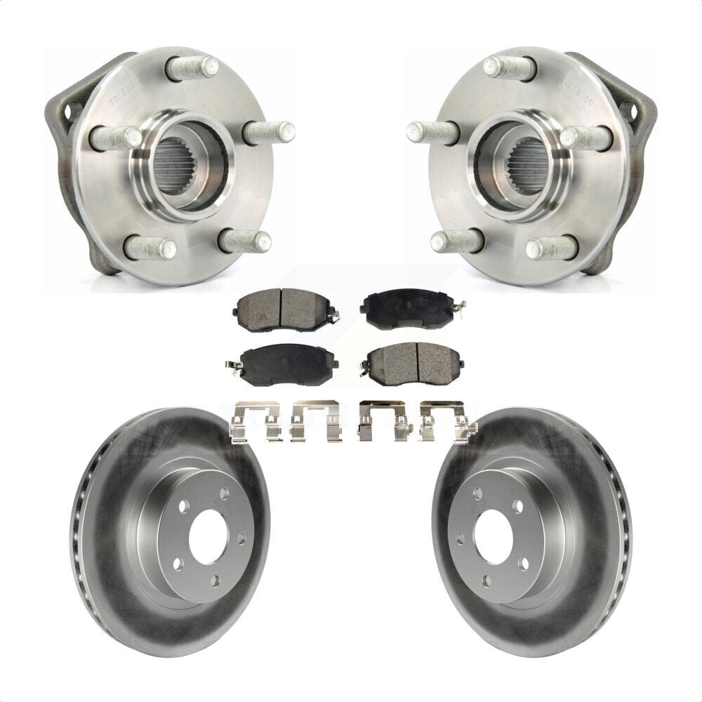 Ensemble de roulement de moyeu avant, Rotor de frein à disque revêtu et Kit de plaquettes pour Subaru Imprez