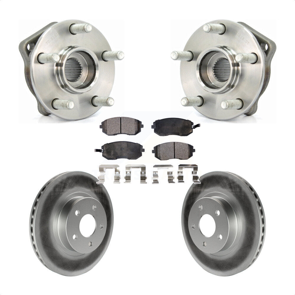 Kit de plaquettes de Rotor de frein enduites d'assemblage de roulement de moyeu avant pour Subaru Impreza Legac