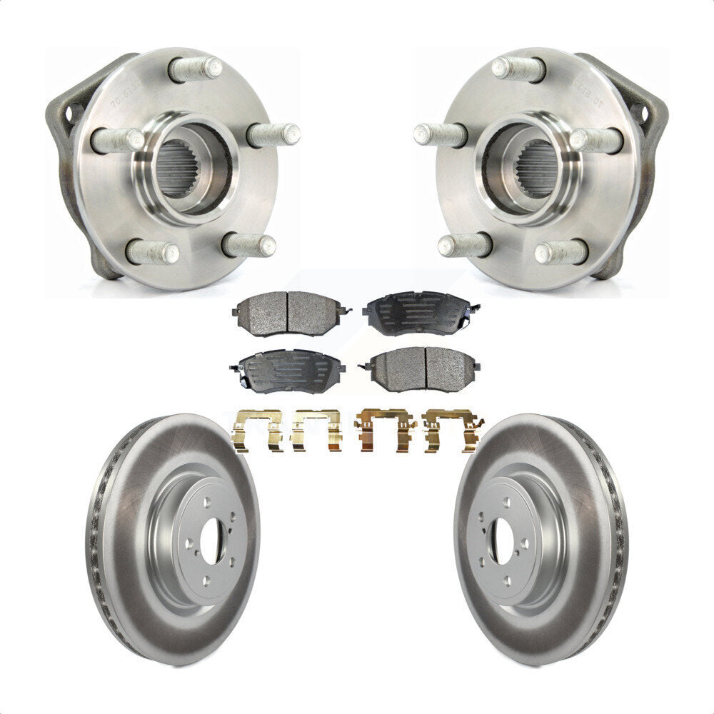 Kit de plaquettes de Rotor de frein enduites de roulement de moyeu avant, pour Subaru Outback Legacy Foreste