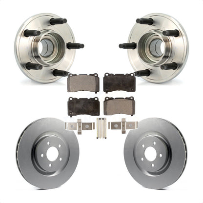 Ensemble de roulement de moyeu avant, Rotor de frein à disque revêtu et Kit de plaquettes pour Ford Mustang