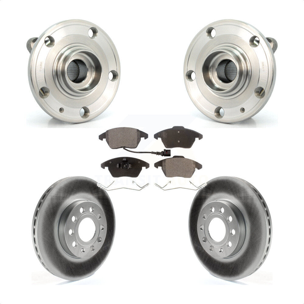 Kit de plaquettes de Rotor de frein, manteau de roulement de moyeu avant, pour Volkswagen Jetta Beetle Audi Eo