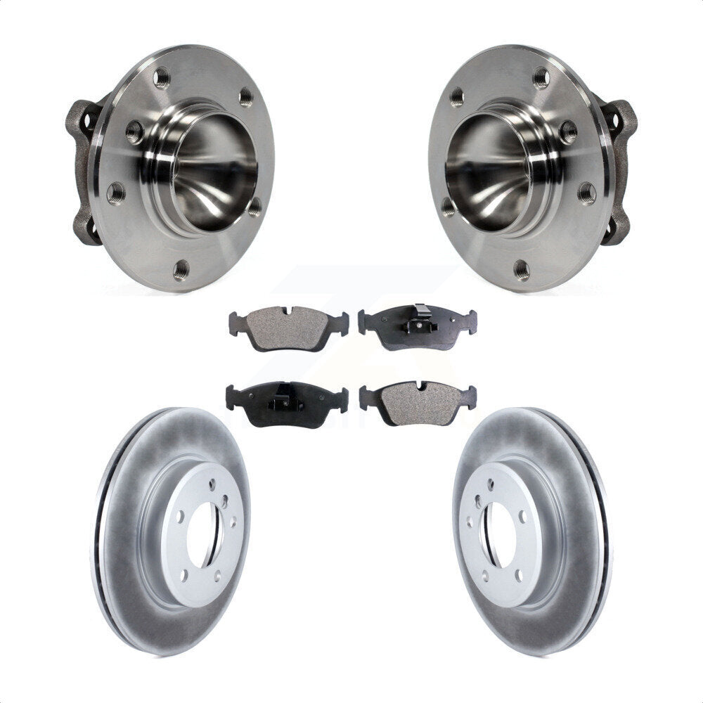 Ensemble de roulement de moyeu avant, Rotor de frein à disque revêtu et Kit de plaquettes pour BMW 325C 2006