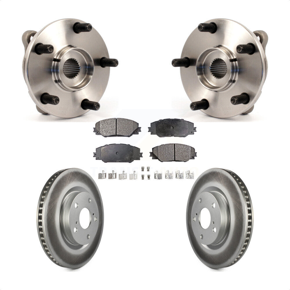 Kit de plaquettes de Rotor de frein revêtues de roulement de moyeu avant, pour Toyota RAV4 Scion Corolla iM t
