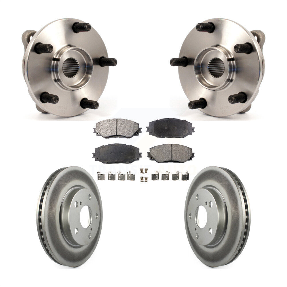 Kit de Rotor et plaquettes de frein revêtus de roulement de moyeu avant, pour Toyota RAV4 Prius V Scion x