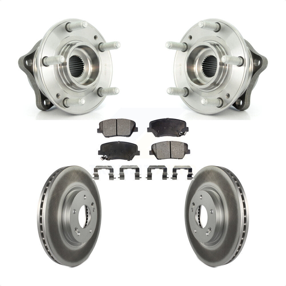 Kit de Rotor et plaquettes de frein revêtus de roulement de moyeu avant, pour Hyundai Santa Fe Kia Sorent