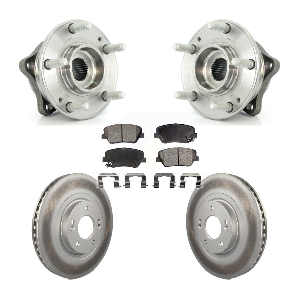Kit de plaquettes de Rotor de frein à disque revêtu de roulement de moyeu avant, pour Hyundai Santa Fe Sport Ki