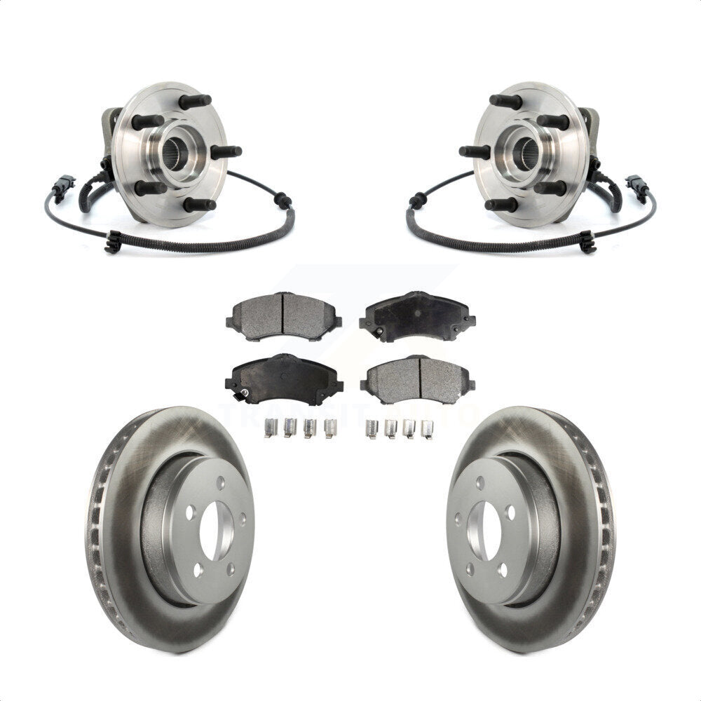 Kit de plaquettes de Rotor de frein, ensemble de roulements de moyeu avant, pour Jeep Liberty Dodge Nitr