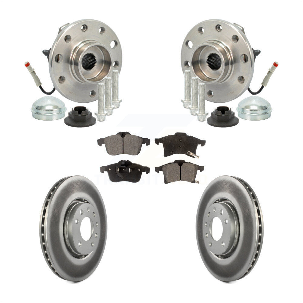 Ensemble de roulement de moyeu avant, Kit de plaquettes de Rotor de frein revêtues pour Saturn Astr 2008 – 2009