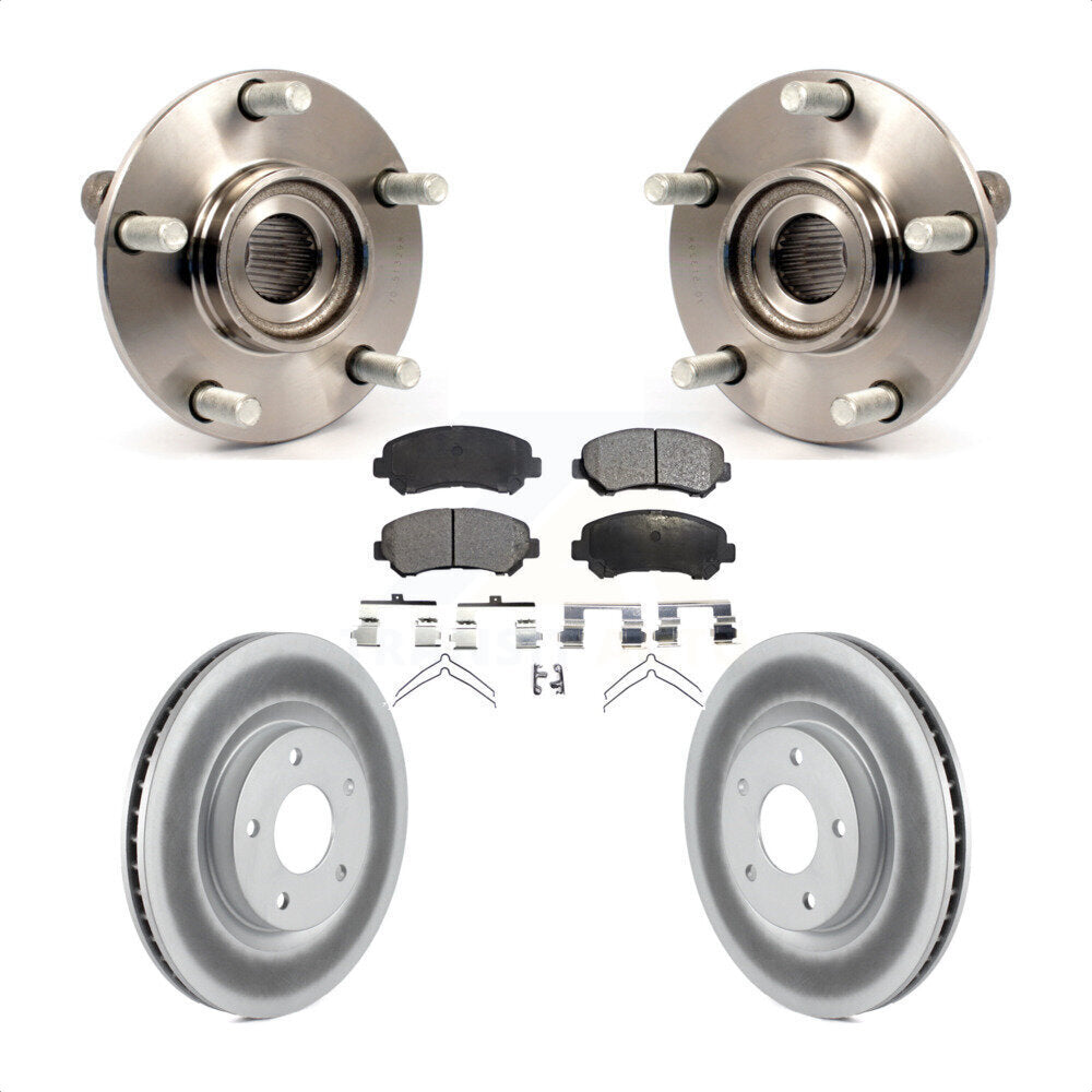 Ensemble de roulement de moyeu avant, Rotor de frein et plaquettes revêtus, Kit pour Nissan Rogue Selec
