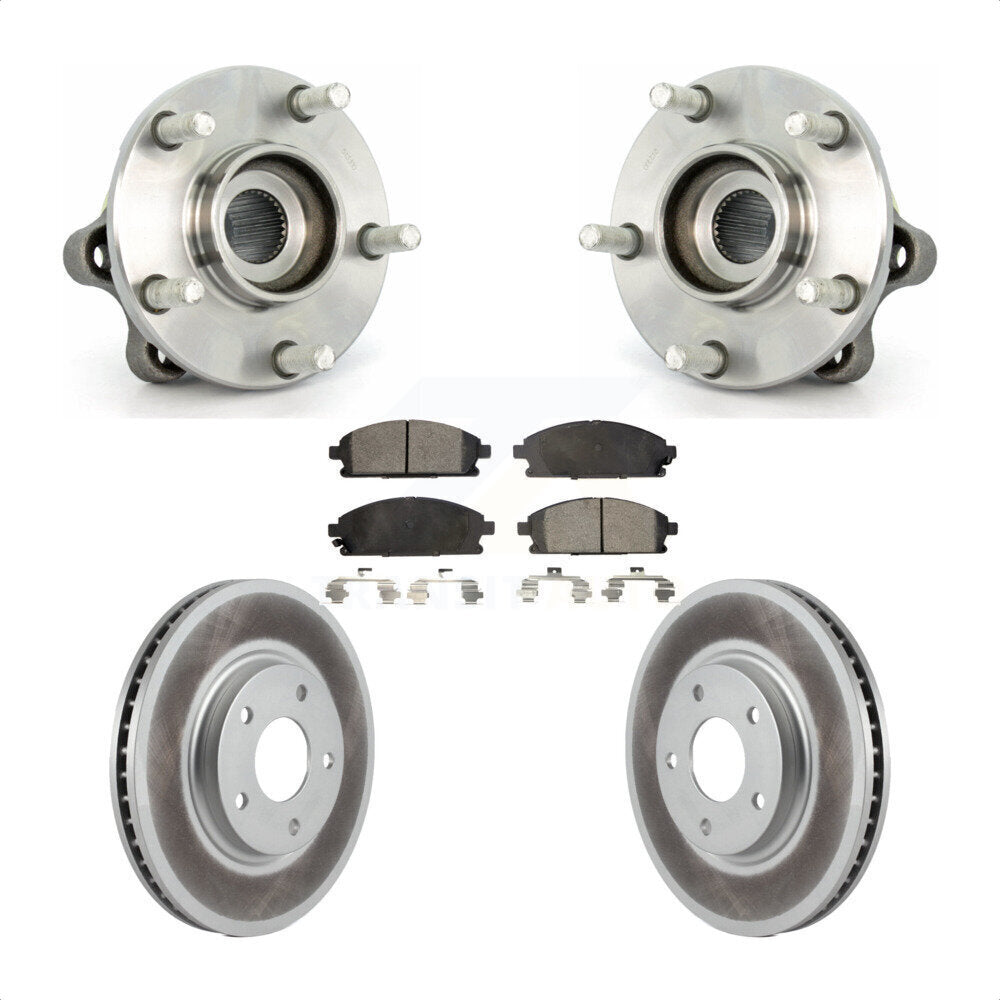 Ensemble de roulement de moyeu avant, Kit de plaquettes de Rotor de frein revêtues pour Nissan Ques 2004 – 2009