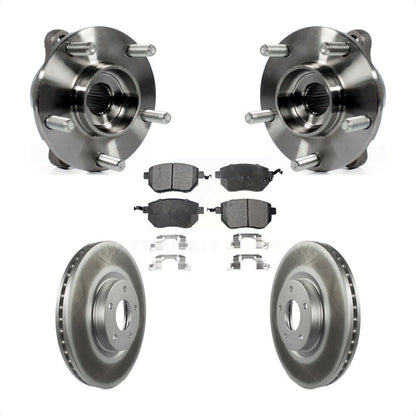 Ensemble de roulement de moyeu avant, Rotor de frein revêtu et Kit de plaquettes pour INFINITI FX35 FX4