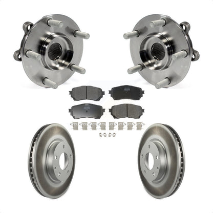 Kit de rotors et plaquettes de frein à disque enduits d'assemblage de roulement de moyeu avant pour Mazda 6
