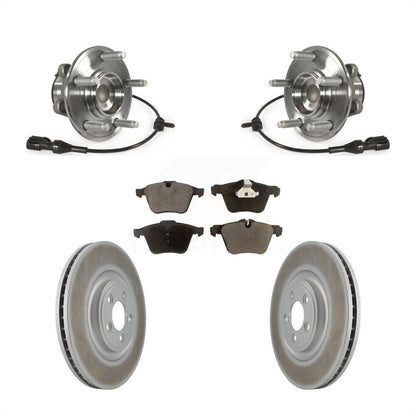 Ensemble de roulement de moyeu avant, Rotor de frein à disque revêtu et Kit de plaquettes pour Jaguar XF XJ X