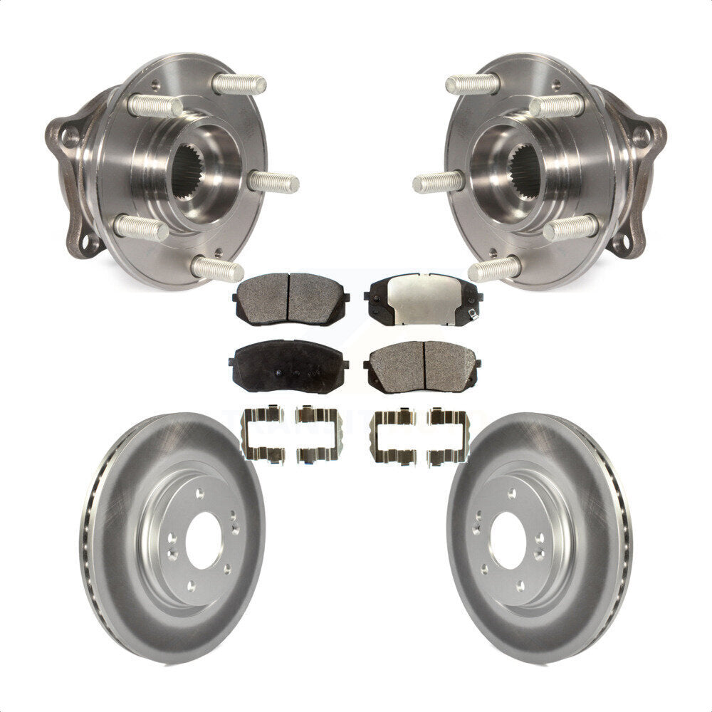 Kit de plaquettes de Rotor de frein revêtues de roulement de moyeu avant, pour moteur à gaz Hyundai Sonata 2015