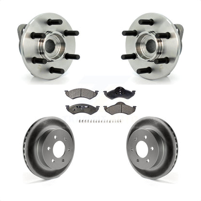 Ensemble de roulement de moyeu avant, Rotor de frein et Kit de plaquettes revêtus pour Dodge Dakota Durang