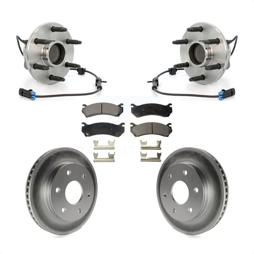 Kit de plaquettes de Rotor de frein revêtues de roulement de moyeu avant, pour Chevrolet Astro GMC Safari RW