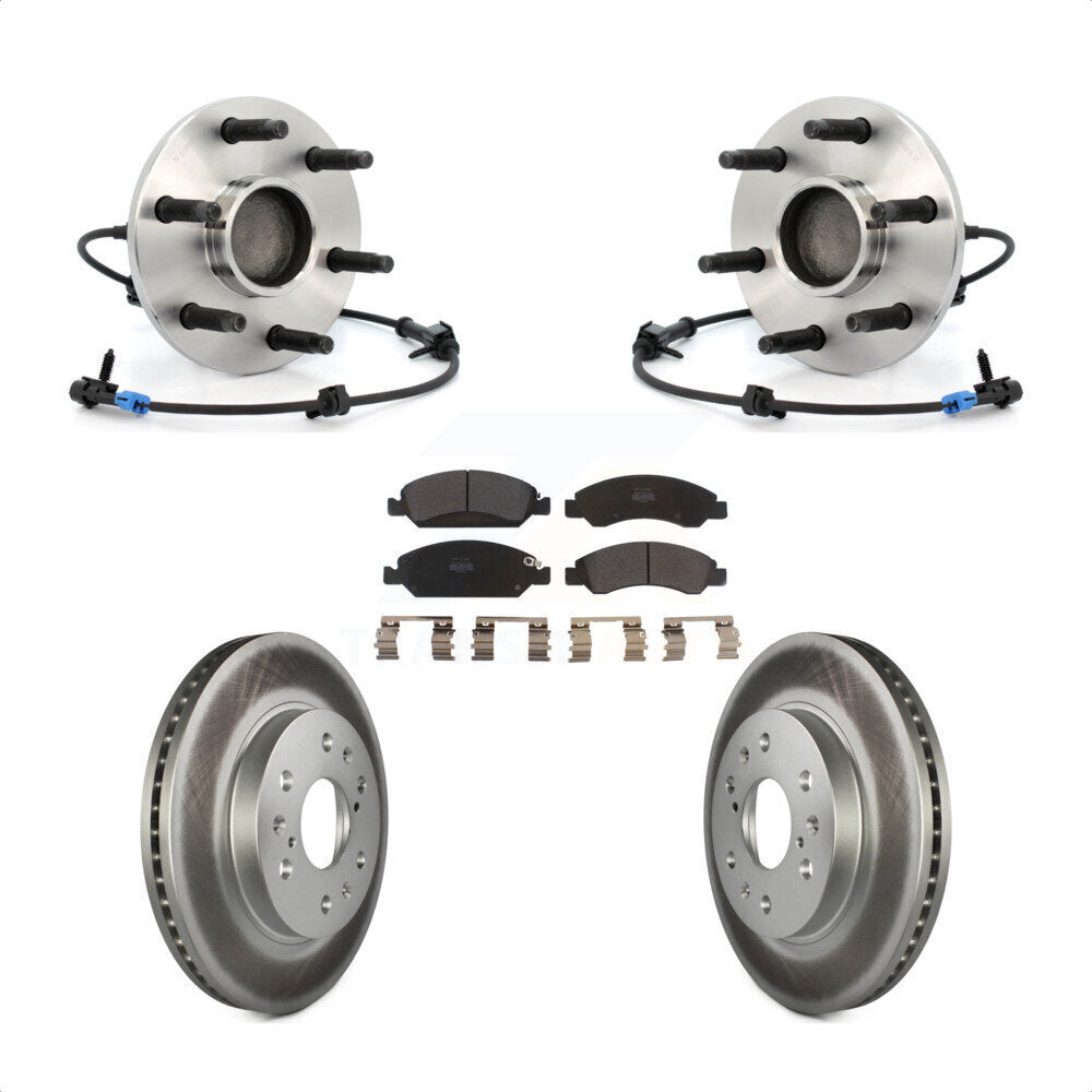 Kit de Rotor et plaquettes de frein revêtus de roulement de moyeu avant, pour Chevrolet GMC Silverado 150