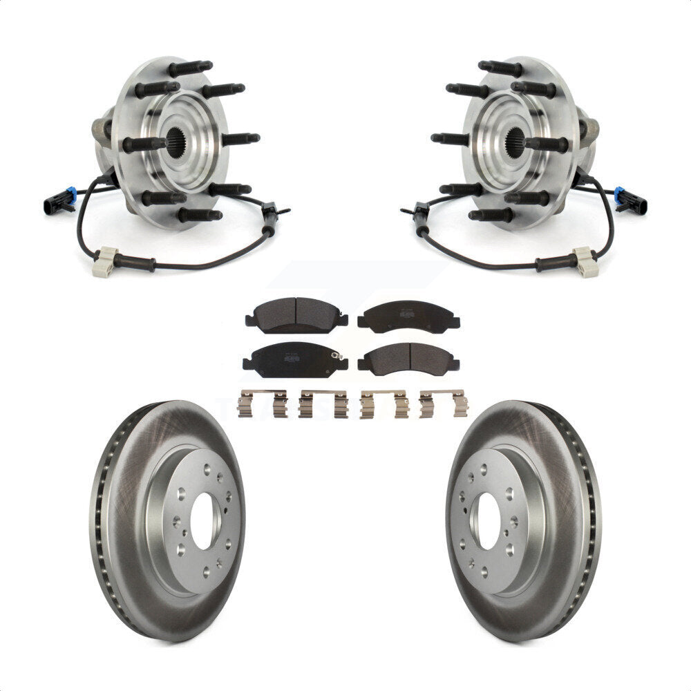 Kit de Rotor et plaquettes de frein revêtus de roulement de moyeu avant, pour Chevrolet GMC Silverado 150