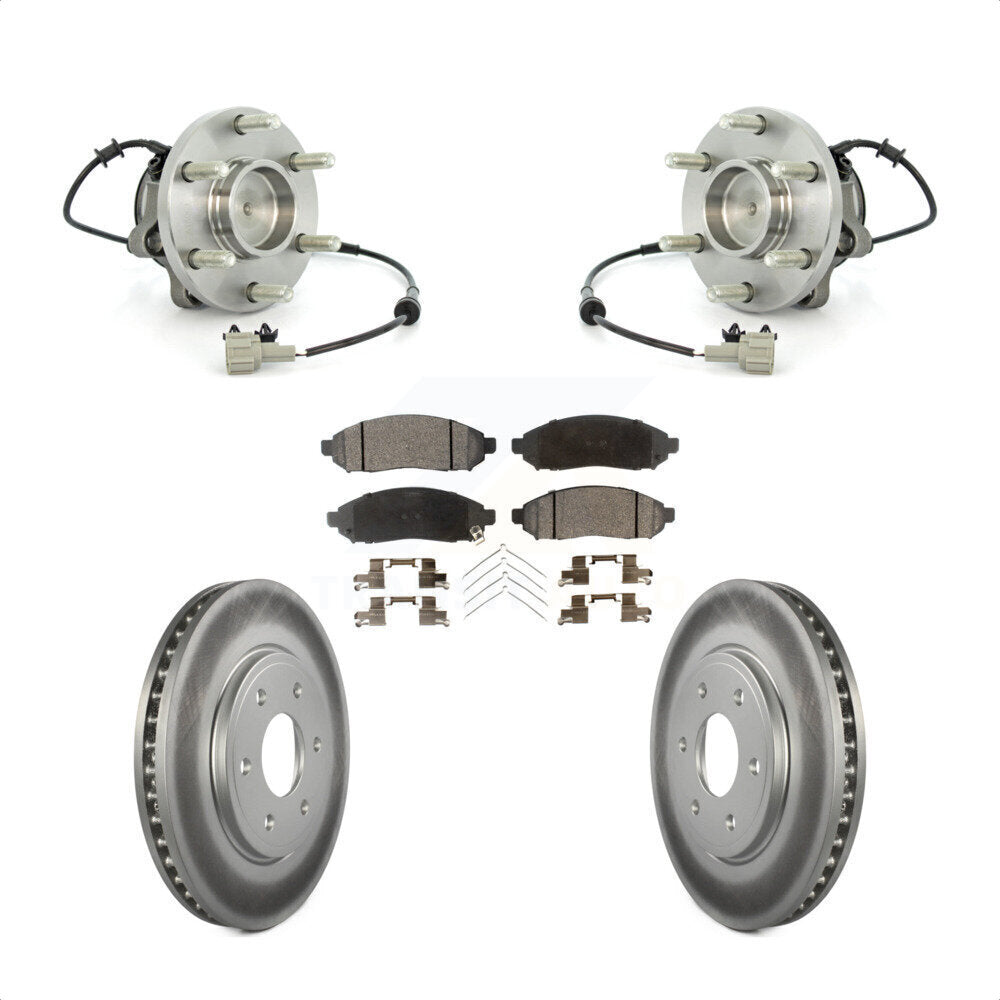 Kit de plaquettes de Rotor de frein enduites de roulement de moyeu avant, pour Nissan Frontier Suzuki Equato