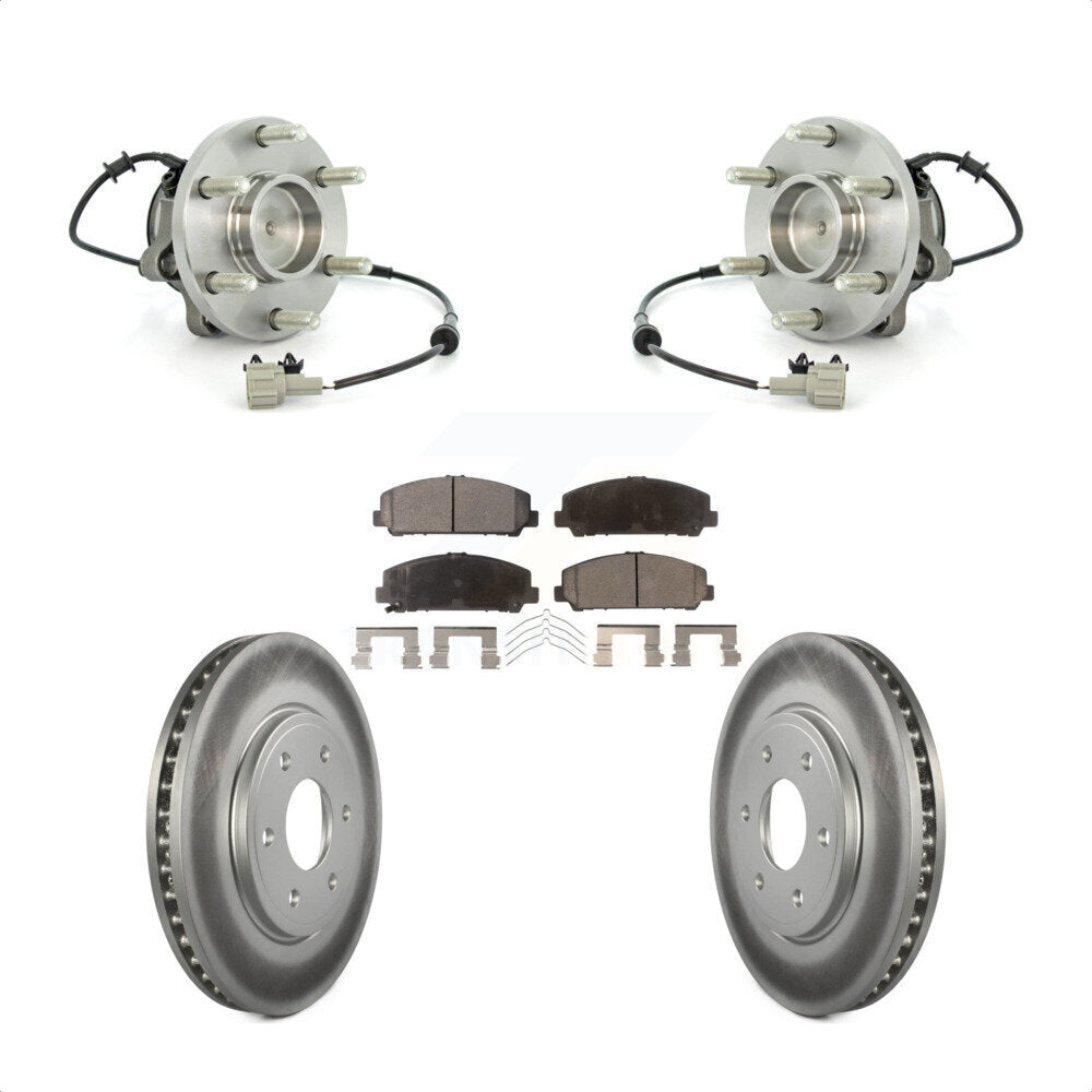Ensemble de roulement de moyeu avant, Rotor de frein à disque revêtu et Kit de plaquettes pour Suzuki Equato
