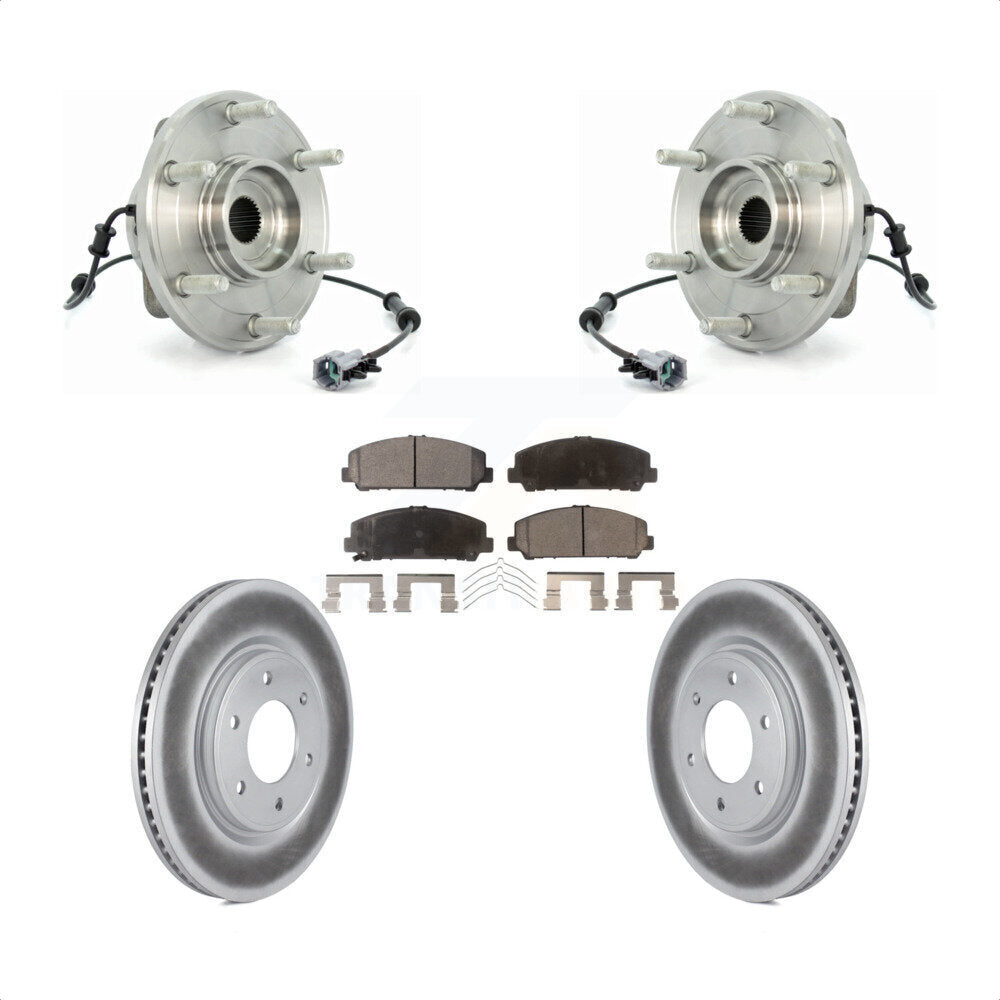 Kit de rotor et de plaquettes de frein revêtus de roulement de moyeu avant pour INFINITI QX56 2007 à partir de 04 0