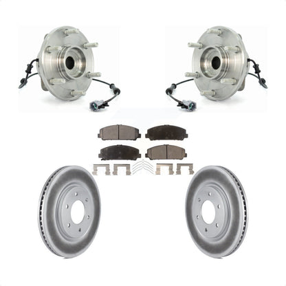 Kit de rotor et de plaquettes de frein revêtus de roulement de moyeu avant pour INFINITI QX56 2007 à partir de 04 0