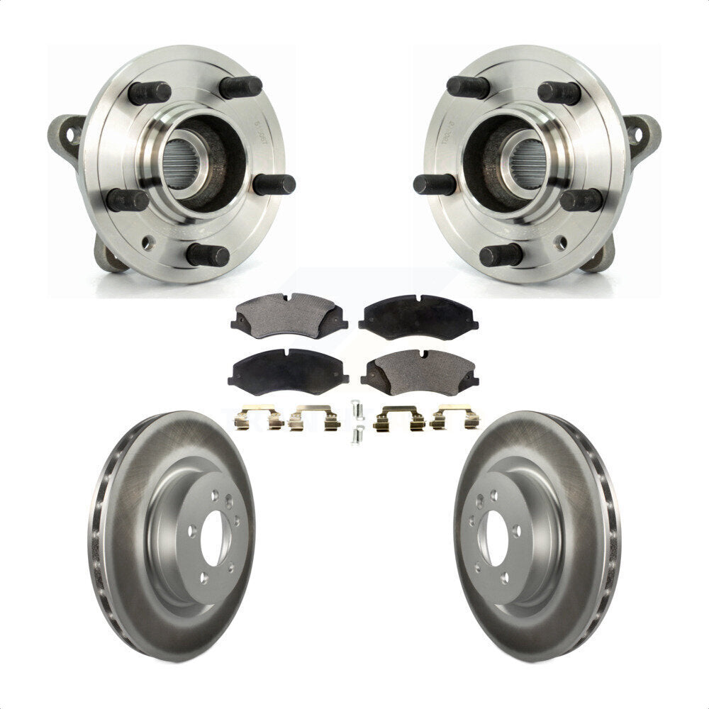 Kit de plaquettes de Rotor de frein à disque revêtu de roulement de moyeu avant, pour Land Rover Range Sport LR