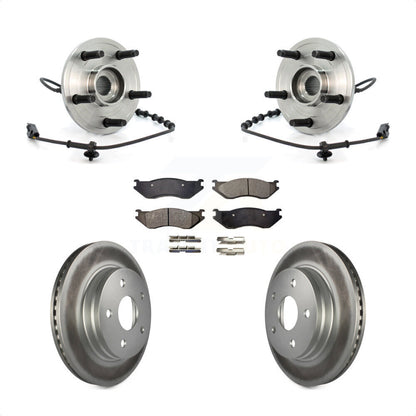 Ensemble de roulement de moyeu avant, Rotor de frein à disque revêtu et Kit de plaquettes pour Dodge Ram 150