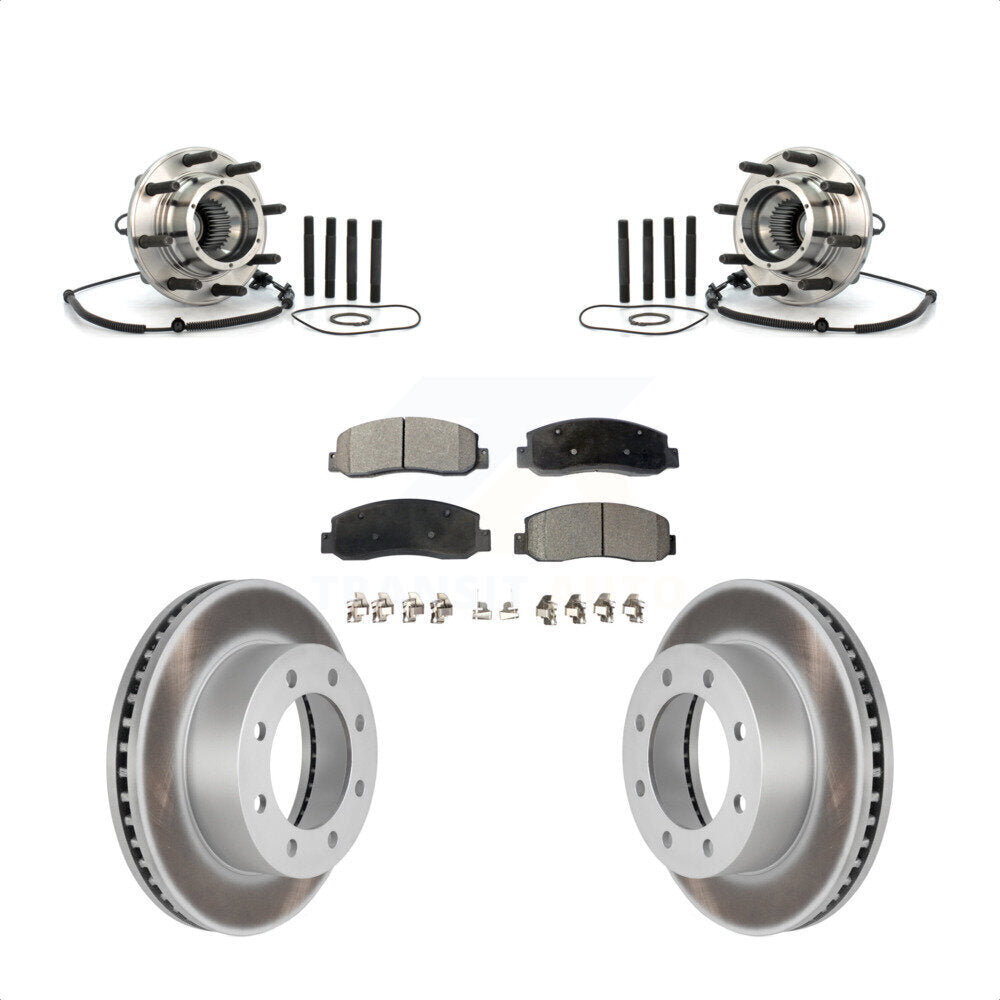 Kit de Rotor et de plaquettes de frein enduits de roulement de moyeu avant, pour Ford F-250 Super Duty F-35