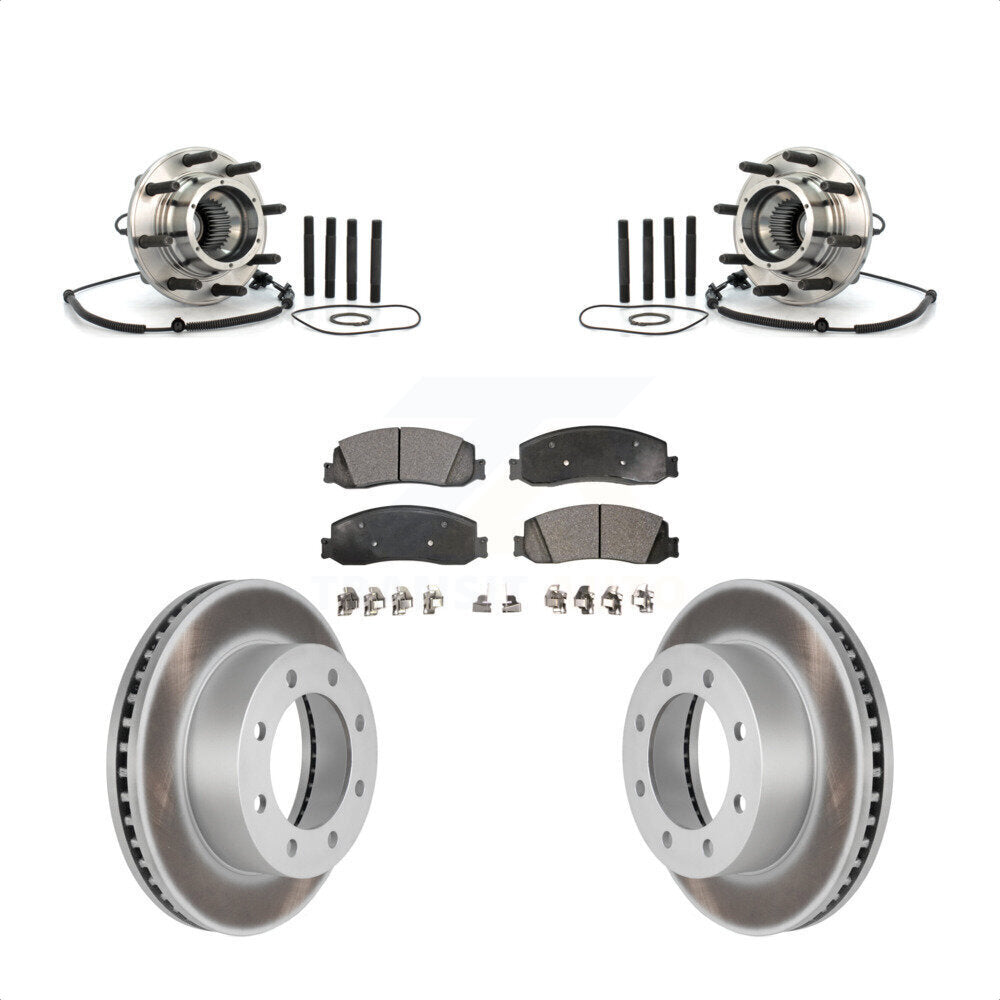 Kit de plaquettes de Rotor de frein enduit de roulement de moyeu avant pour Ford F-350 Super Duty 4W 08-10