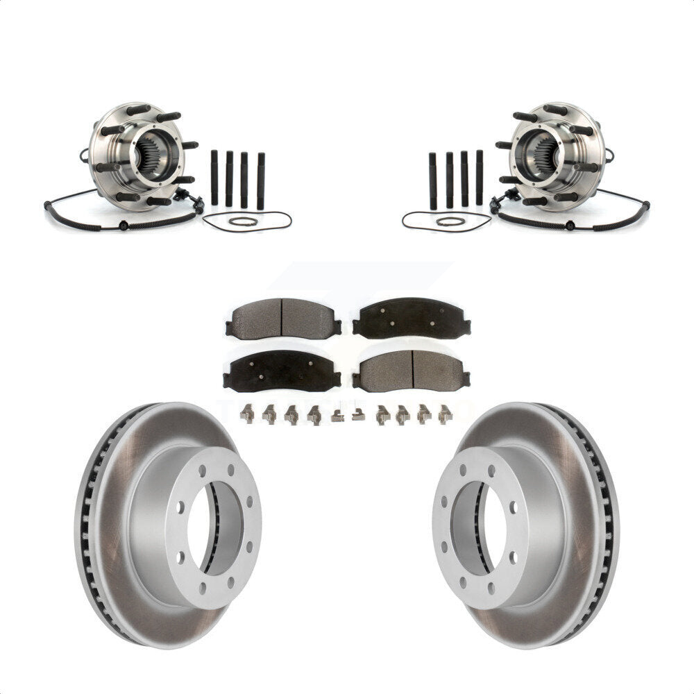 Kit de plaquettes de Rotor de frein revêtues de roulement de moyeu avant, pour Ford F-250 Super Duty 4W 2010