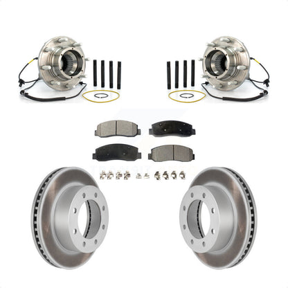 Kit de plaquettes de Rotor de frein enduites d'assemblage de roulement de moyeu avant pour Ford F-250 Super Dut