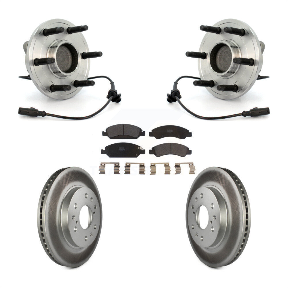 Kit de plaquettes de Rotor de frein enduit de roulement de moyeu avant, pour Chevrolet GMC Sierra 1500 Taho