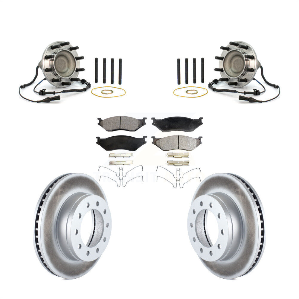 Kit de Rotor et de plaquettes de frein revêtus de roulement de moyeu avant, pour Ford F-550 Super Duty F-45