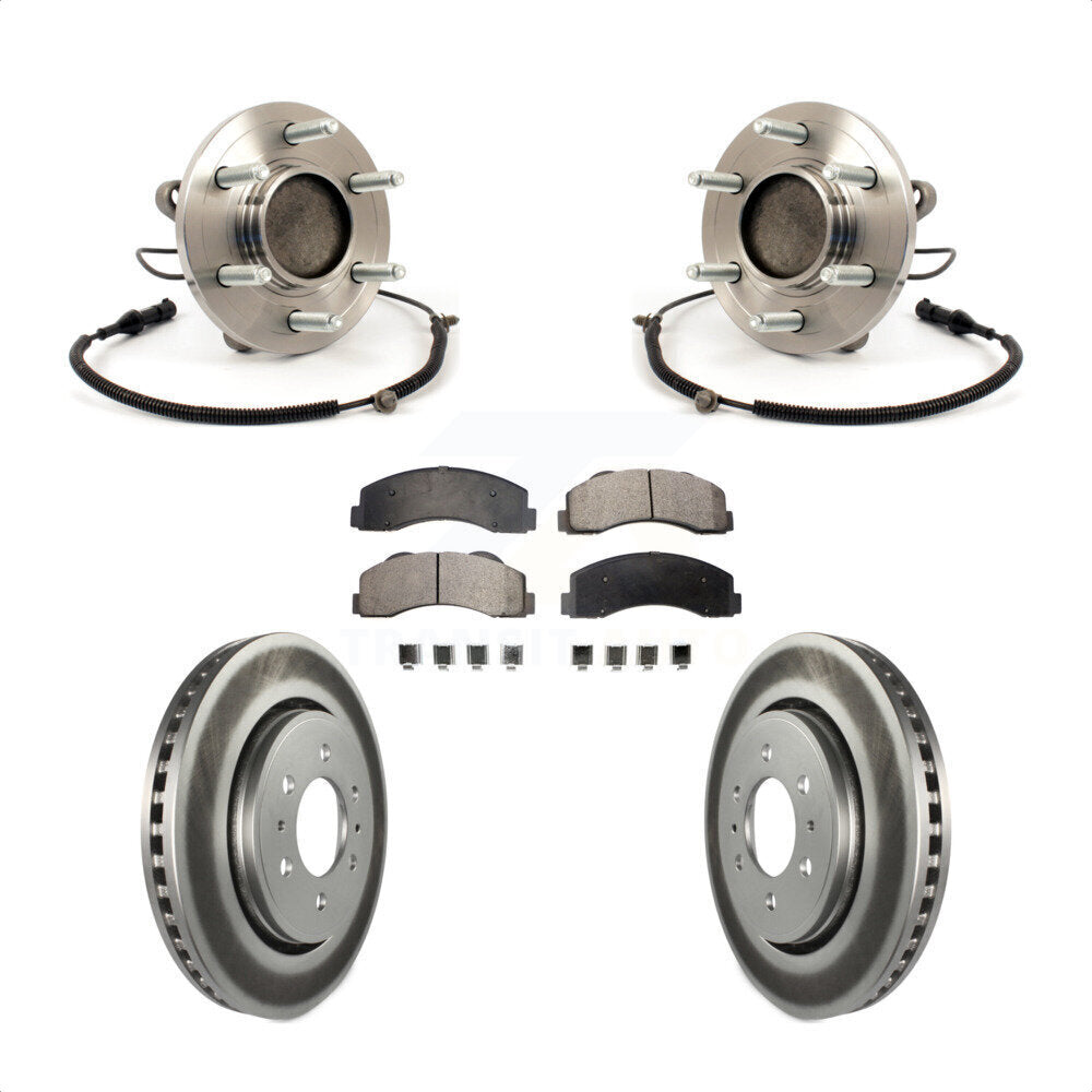 Kit de rotor et de plaquettes de frein avec ensemble de roulement de moyeu avant pour Ford F-150 RW 2010