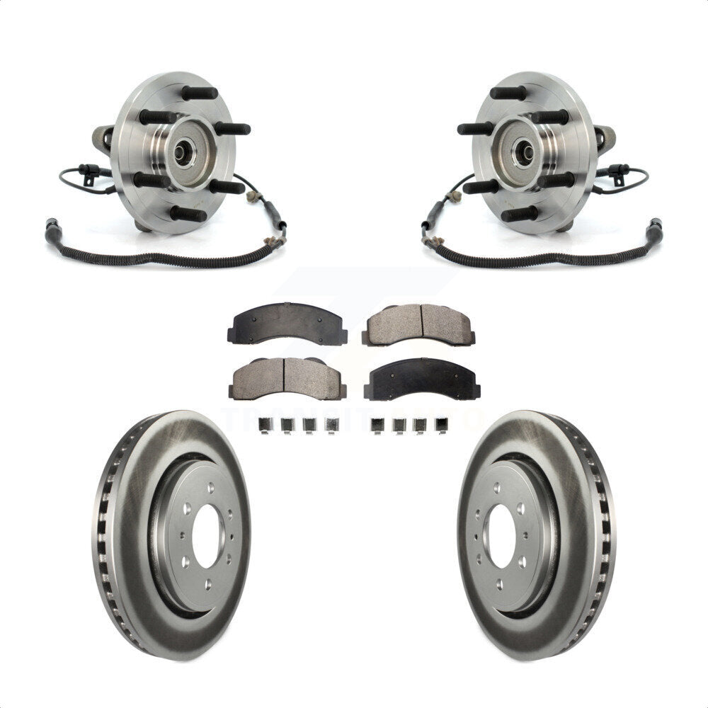 Kit de rotors et plaquettes de frein à disque enduits d'assemblage de roulement de moyeu avant pour Ford F-150