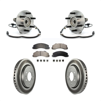 Kit de rotors et plaquettes de frein à disque enduits d'assemblage de roulement de moyeu avant pour Ford F-150