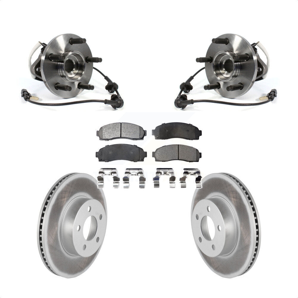 Kit de Rotor et de plaquettes de frein enduits de roulement de moyeu avant, pour Ford Ranger Mazda B4000 4W